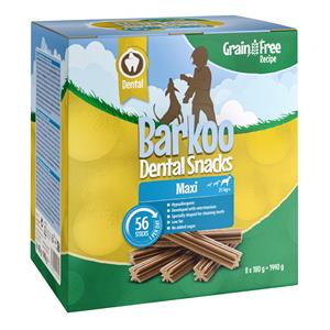 Barkoo Voordeelpakket  Dental Snacks Graanvrij - 28/56 stuks - 56 Stuks voor grote honden (1,44 kg)