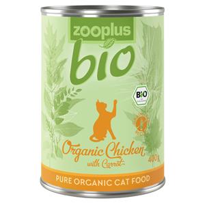 6x400g Kip met Wortel zooplus Bio Kattenvoer