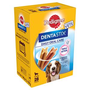 Pedigree Dentastix Dagelijkse Gebitsverzorging - Mulitpack (28 stuks) Voor Medium grote honden (10-25 kg)