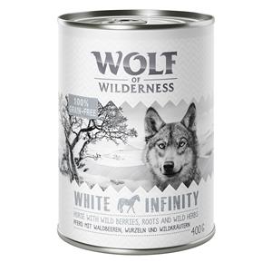 Wolf of Wilderness Probeerprijs! 6 x 400 g  Scharrelvlees - White Infinity - Paard (6 x 400 g)