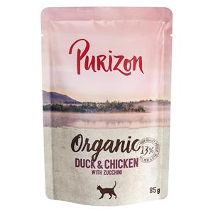 Voordeelpakket: Purizon Organic 12 x 85 g - Eend en kip met courgette