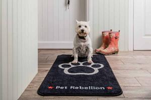 petrebellion Droogloopmat Stop Muddy Paws Zwart