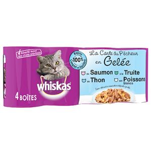 Whiskas Vis in Gelei (12 x 390 g)  La Carte 12x390/400g Natvoer Katten