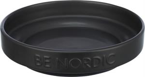 TRIXIE be nordic voerbak kat keramiek / rubber zwart (16 CM)