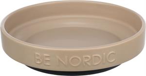 TRIXIE be nordic voerbak kat keramiek / rubber taupe (16 CM)
