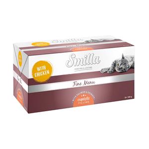 Smilla Fine Menu met Voortreffelijke Vulling 24 x 100 g - Kip, zalm en spinazie