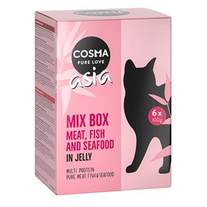 Cosma 6x100g Thai / Asia Maaltijdzakjes  Kattenvoer