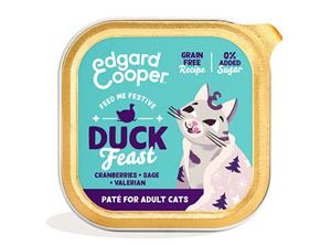Edgard & Cooper Paté Feestelijk - Kattenvoer - Eend - Pate - 85 gram
