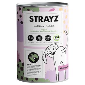 STRAYZ 6x 400g  Bio met Veggie met Organische Lupine, Organische Amarant & Organische Groenten Hondenvoer Nat