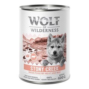 Wolf of Wilderness Junior 'Expedition' Stony Creek - Gevogelte met rund 1 x 400 g
