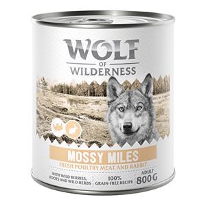 Wolf of Wilderness Adult “Expedition” 6 x 800 g - Mossy Miles - Gevogelte met konijn