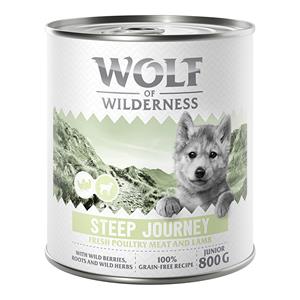 Wolf of Wilderness Junior “Expedition” 6 x 800 g - Steep Journey - Gevogelte met lam