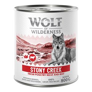 Wolf of Wilderness Senior “Expedition” 6 x 800 g - Stony Creek - Gevogelte met Rund
