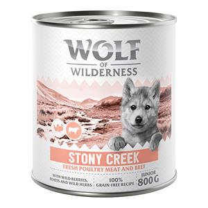 Wolf of Wilderness Junior “Expedition” 6 x 800 g - Stony Creek - Gevogelte met rund