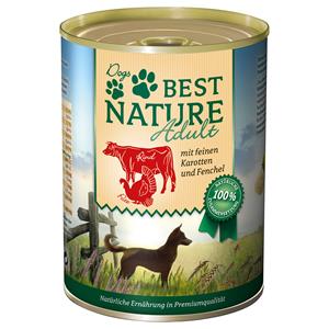 Best Nature 12x 400g  Dog Adult Kalkoen, Rundvlees & Wortelen Hondenvoer nat