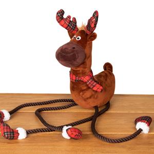 Honden knuffel Leggy Reindeer, bruin