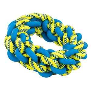 Honden waterspeeltje Water Ring, blauw-geel