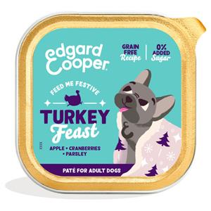 Edgard&Cooper Edgard & Cooper Feestelijke Kalkoen - Paté in kuipje hond 11 x 150 gram