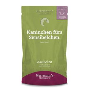 Herrmann's Sensitive hond Konijn met rijstvlokken 150 gr. - per 15 stuks
