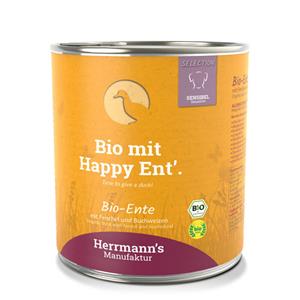 Herrmann's Bio Sensitive hond Eend met venkel 800 gr. - per 6 stuks