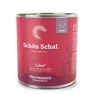 Herrmann's Sensitive hond Schaap met courgette 800 gr. - per 6 stuks