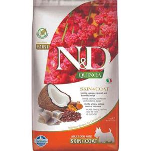 N&D Quinoa hondenvoeding Skin&Coat small breed Haring 2.5 kg.