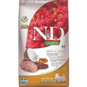N&D Quinoa hondenvoeding Skin&Coat small breed Kwartel 2.5 kg.