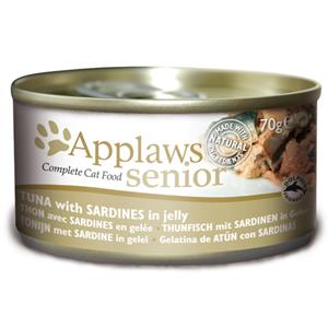 Applaws Cat Applaws Natvoeding Kat - Senior Tonijn en Sardines 70 gr. - per 24 stuks