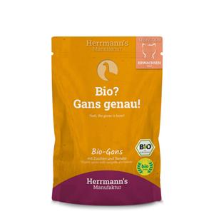 Herrmann's Bio Selection kat Gans met courgette 100 gr. - per 20 stuks