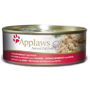 Applaws Cat Applaws Natvoeding Kat - Kippenborst en eend 156 gr. - per 24 stuks