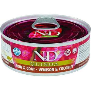N&D Quinoa natvoeding voor de kat Skin&Coat Hert 80 gr. - per 24 stuks