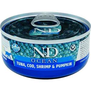 N&D Ocean natvoeding voor de kat Tonijn met Kabeljauw 70 gr. - per 24 stuks