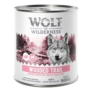 Wolf of Wilderness Adult “Expedition” 6 x 800 g - Wooded Trails - Gevogelte met kalf