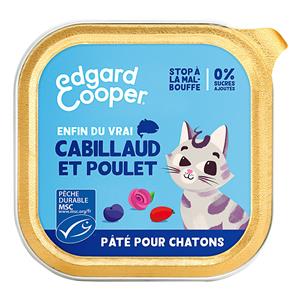 Edgard & Cooper 85g  Kitten Graanvrije Paté Kabeljauw, Kip - Paté voor katten