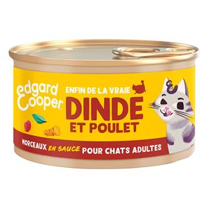 Edgard & Cooper 85g  Adult Brokken in graanvrije sauce kalkoen, kip - Kattenvoer