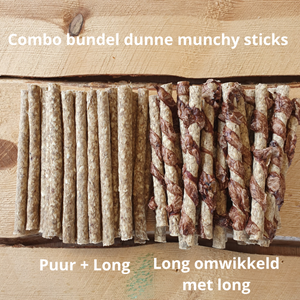 Aware Pet Products Munchy stick combo bundel 50 stuks 12,5 cm | 2 variaties long