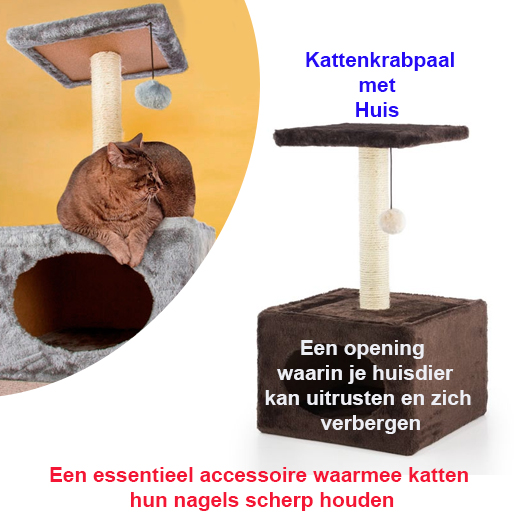 Dealrunner Kattenkrabpaal met Huis