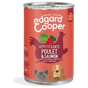 Edgard & Cooper 400g  Senior graanvrij kip & zalm natvoer voor honden