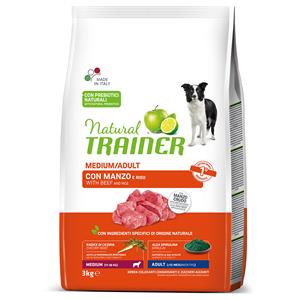 Trainer Natural Dog Trainer Natural Medium met Rundvlees, Rijst & Ginseng Hondenvoer - 3 kg