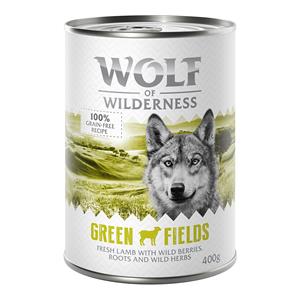 Wolf of Wilderness 1x400g Blik Green Fields Lam  Hondenvoer