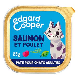 Edgard & Cooper 12x85g  Adult Graanvrije Paté zalm, kip - Paté voor katten