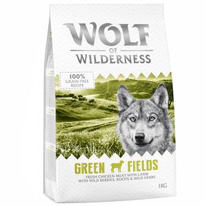 Wolf of Wilderness 1kg Green Fields met Lam  Hondenvoer