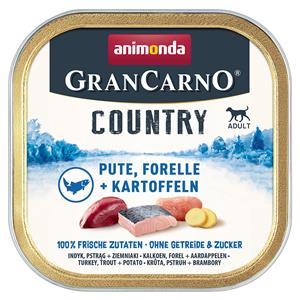 Animonda GranCarno 22x150g  Adult Country Kalkoen, Forel & Aardappel Honden Natvoer