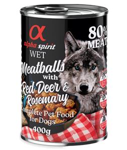 AlphaSpirit Alpha Spirit canned meatballs with red deer & rosemary 400g