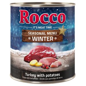 Rocco 6x800g Rund met Kalkoen en Aardappelen  Winter Hondenvoer nat