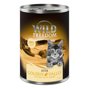 Wild Freedom 6x400g Kitten Golden Valley Konijn & Kip  Kattenvoer