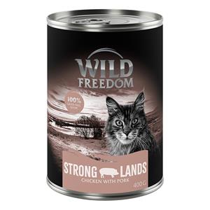 Wild Freedom Adult Kattenvoer 6 x 400 g - Strong Lands - Kip & Varken