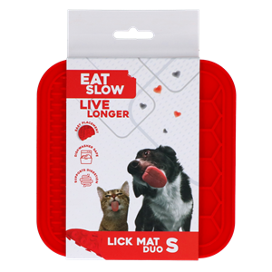 Eat Slow Live Longer Lick Mat Duo S Red