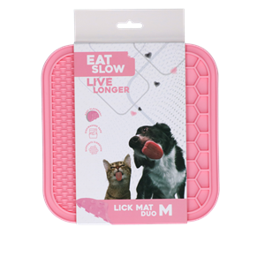 Petsexclusive Eat Slow Live Longer Lick Mat Duo M Pink