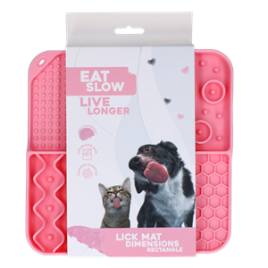 Petsexclusive Eat Slow Live Longer Lick Mat Dimensions Rectangle Pink